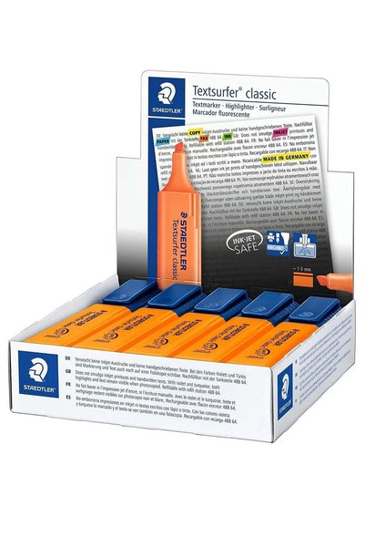 Generic 10-Piece Text surfer Highlighter Orange