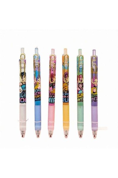 Generic 6 Pcs Kpop Demon Hunters Blind Box Pen, Cute Retractable Ballpoint Pe...