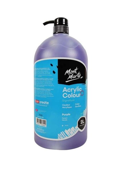 Generic Signature Acrylic Colour 2 Litre Content With Pump Purple