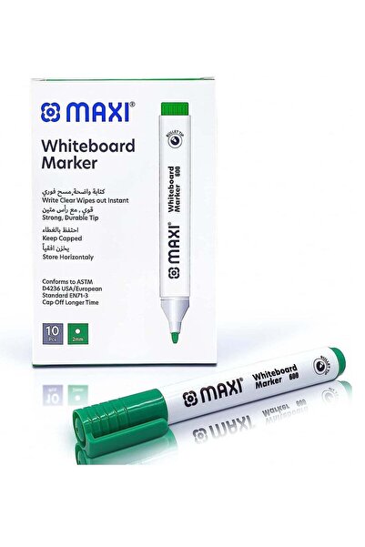 Generic 10-Piece Dy Erase White Board Markers Round Tip Green Ink