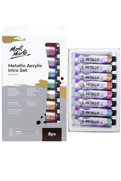 Generic 8-Piece Premium Metallic Acrylic Paint Intro Set