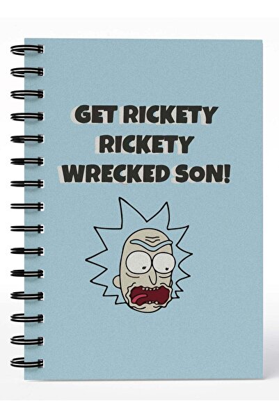 Generic Wirebound Spiral Notebook Get Wrecked Funny Rick And Morty Quotes Lin...