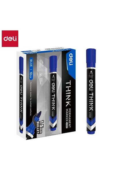 Generic EU10030 Permanent Marker Conical Tip 1.5mm Blue 12PCS/Box â€“ Ideal f...