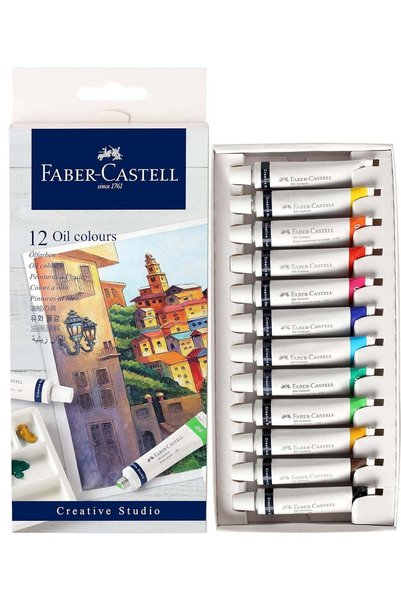 Generic 12-Piece Oil Colour Paint Tube Set 9ml Content Per Tube Multicolour
