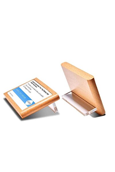 Generic 2 Pack Acrylic Label Holder Price Tag Displays Sign Holder Wood Base ...
