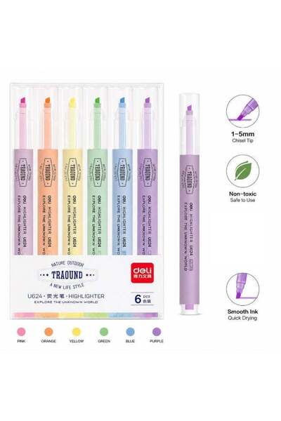 Generic 6-Piece Highlighter Set Multicolour