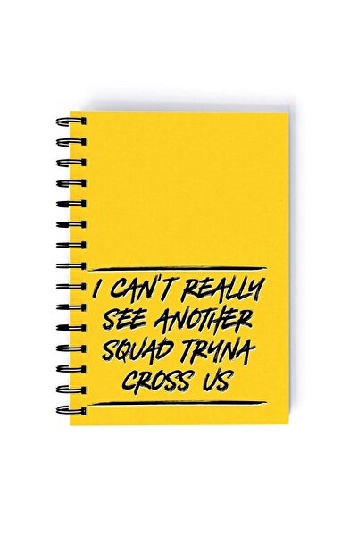 Generic Spiral A5 Notebook Friendship Goals no Other Squad Yellow Aesthetics
