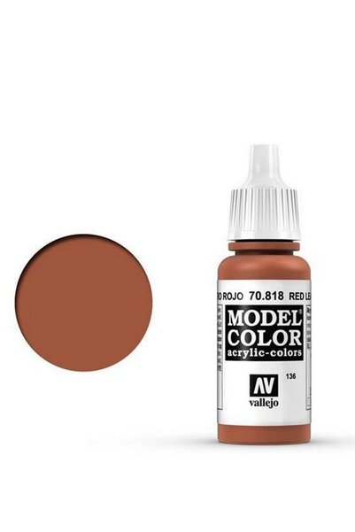 Generic Model Color 818 Red Leather 18ml Bottle Acrylic Paint for Miniatures ...