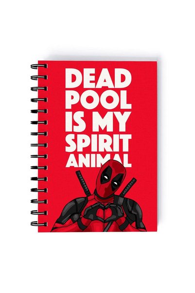 Generic Spiral A4 Notebook Deadpool Spirit Animal Ryan Reynolds Dead Pool