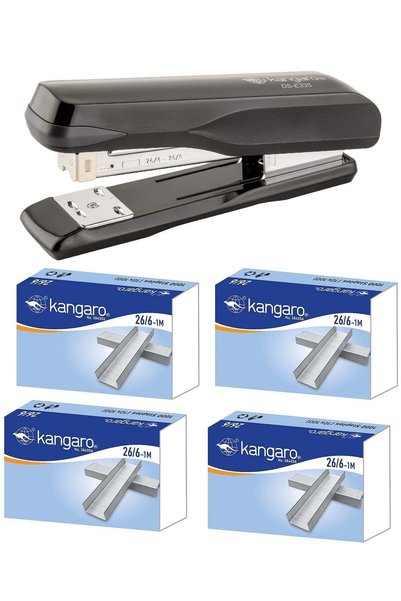 Generic Kangaro DS-E335 Stapler with 4 Boxes 26/6 Pins (1000 Each) – 30 Sheet...
