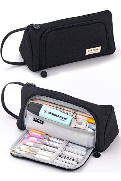 Generic Large Capacity Pencil Case Canvas Storage Bag Marker Pencil Case Simp...