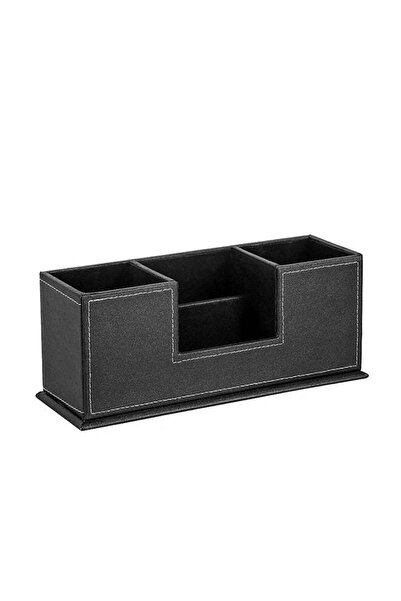 Generic Leather Multifunctional Pen Holder Storage Box Desk Organizer Office ...