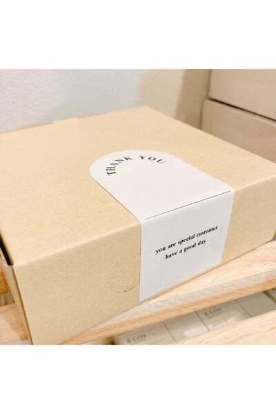 Generic 100 Piece Rectangle Thank You Stickers for Small Business, Handmade G...