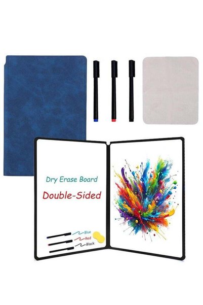 Generic Whiteboard Notebook Reusable, Dry Erase Whiteboard with Pen and Wipin...
