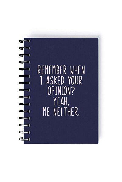 Generic Spiral A5 Notebook Sarcastic Motivational Quote Not your opinion Purp...