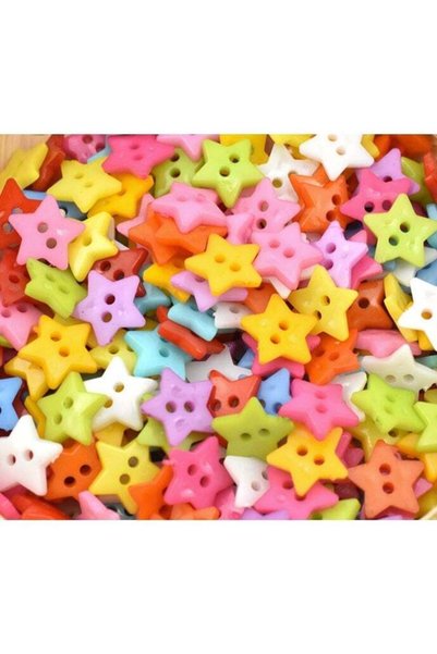Generic 100 PCS DIY Botton Resin Button Round Craft for Sewing DIY Crafts Chi...