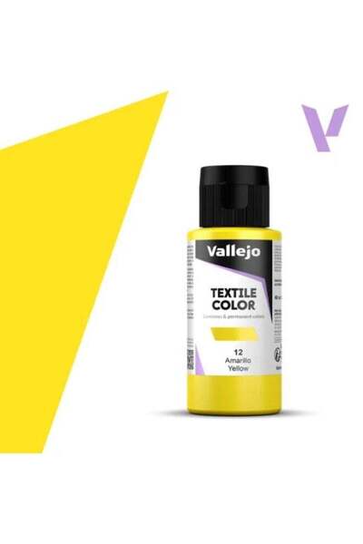 Generic Textile Fabric Paint Yellow 12 – 60ml Bottle Matte Washable Finish