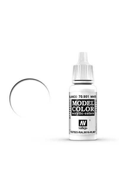 Generic Model Color 951 White 18ml Bottle Acrylic Paint for Scale Miniatures ...