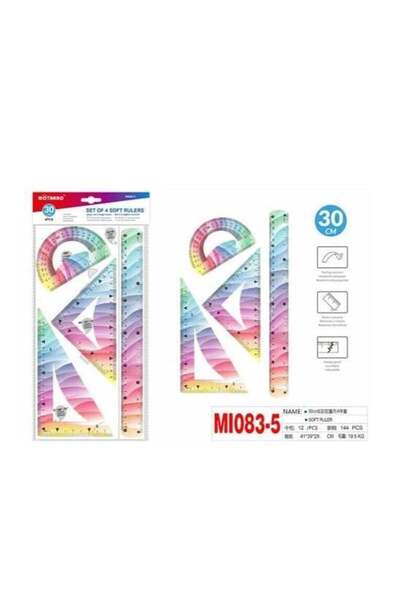 Generic Motarro MI083-5 Soft Plastic Ruler 4-Pieces, 1-Pack, Multicolor