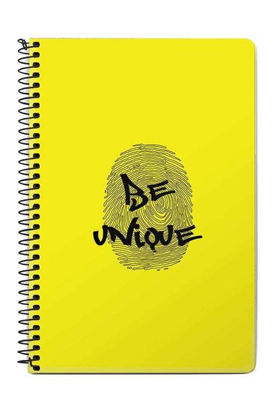 Generic Be Unique A5 Spiral Notebook Yellow/Black