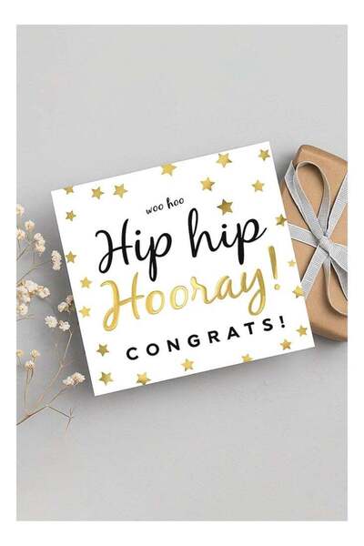 Generic Woo Hoo Congratulations, Hip Hip Hooray - 15 cm x 15 cmGreeting Card ...