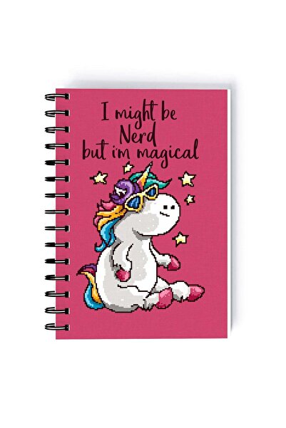 Generic Cute Fat Unicorn Rectangle Spiral A5 Notebook Multicolour