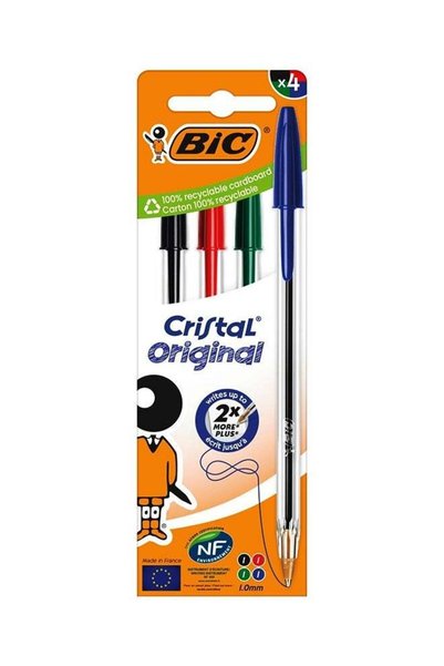 Generic BIC Cristal Original Assorted Colors Ballpoint Pens Medium Point (1.0...