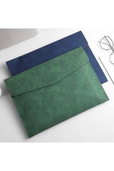 Generic Waterproof PU Leather A4 Document Folder Envelope File Bag with Flap ...