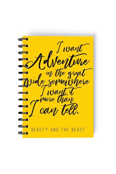 Generic Spiral A5 Notebook Beauty and the Beast Quote Retro Fairy Tale Classi...