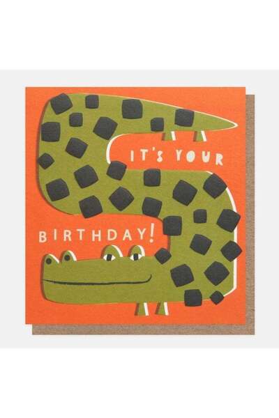 Generic Caroline Gardner Offset Crocodile It's Your Birthday Greeting Card