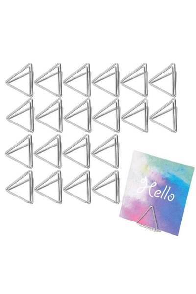 Generic 20pcs Metal Triangle Place Card Holders Photo Clip Stands Wedding Tab...