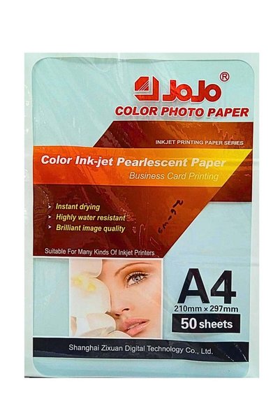 Generic Color Photo Paper Color Inkjet Pearlescent Paper Blue Color 50 Sheeta A4