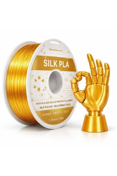 Generic RobotGCC PLA Silk Gold 3D Printer Filament, 1.75mm 1KG, Bright Gold M...