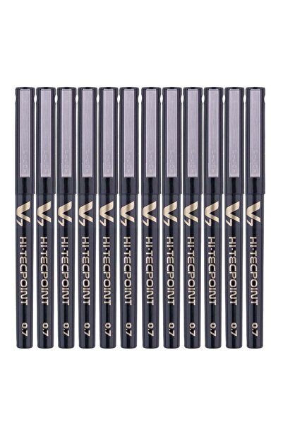 Generic 12-Piece Hi-tecpoint V7 Fine Rollerball Pen Black Ink