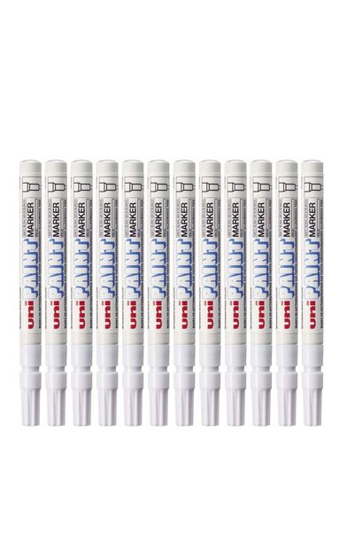 Generic 12-Piece Paint Marker Fine Bullet Tip White Ink