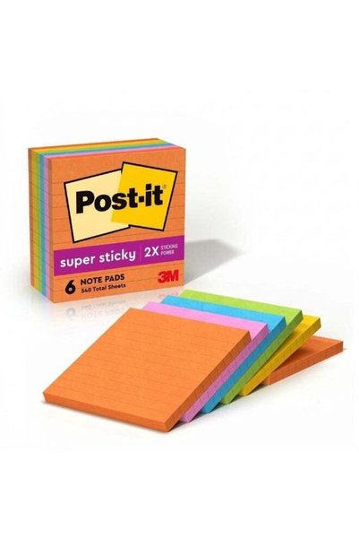Generic 3M Post It Super Sticky Lined Note Pads- 540pcs
