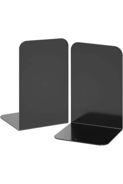 Generic Heavy Duty Metal Bookends - Non-Slip Book Holders for Home & Office