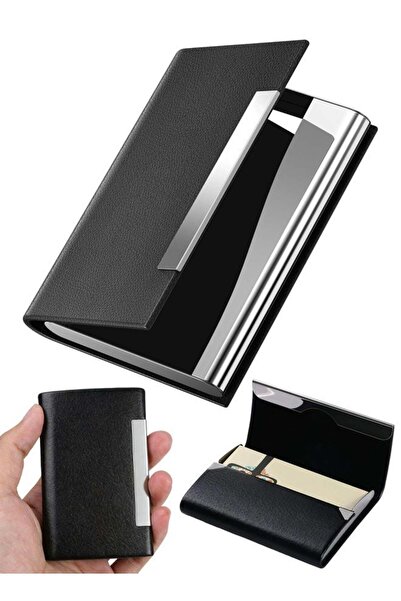 Generic Business Card Holder/ Case Professional PU Leather & Stainless Steel ...