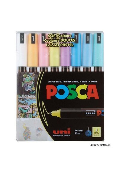 Generic Posca PC-1MR Xfine Soft Colours Set of 8