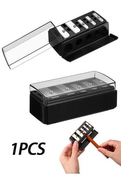 Generic 1 Pcs 5-Hole Long Point Manual Cosmetic Pencil Sharpener with Plastic...