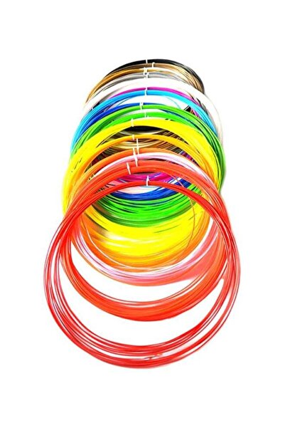 Generic 10-Piece 3D Printing Pen Filament Set Red/Yellow/Blue
