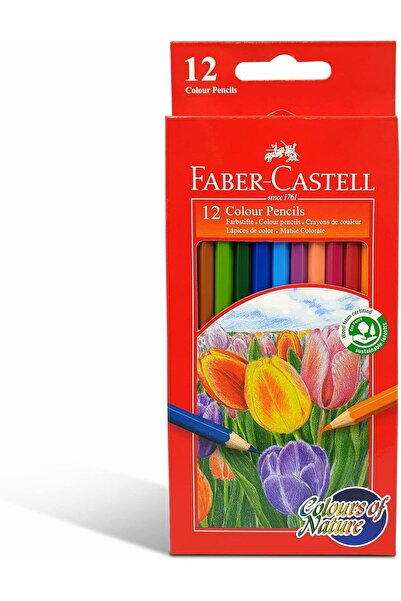 Generic Faber-Castell Colours of Nature 12 Assorted Colour Pencils in Cardboa...
