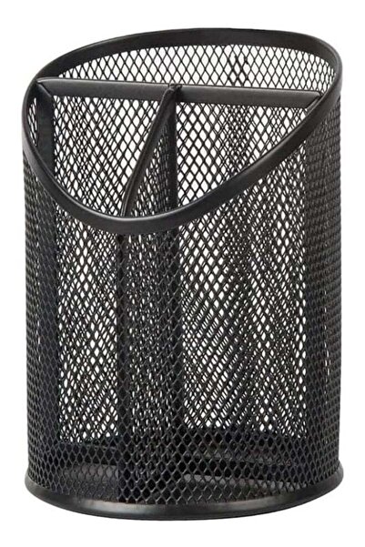 Generic Pen Holder Mesh Round Pencil Holder Desktop Organizer 3 Compartments,...