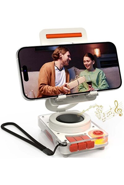 Generic Cell Phone Stand with Wireless Bluetooth 5.4 Speaker, Portable Blueto...