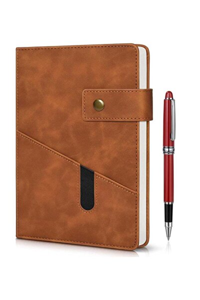Generic Brown A5 Lined Leather Journal Notebook for Men Women,5.9" X 8.4" Per...