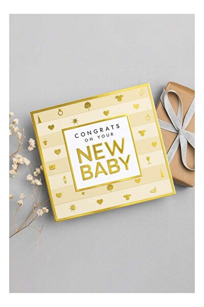 Generic Congrats on Your New Baby Gold Foil Greeting Card – Elegant Luxury Ca...