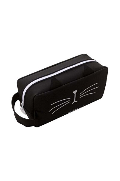 Generic Adorable Cat Design Pencil Case Black