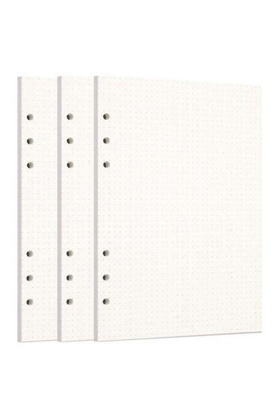 Generic Zelten 3 Pack A5 135 Sheets/270 Pages Dotted Loose Leaf Punched Paper...
