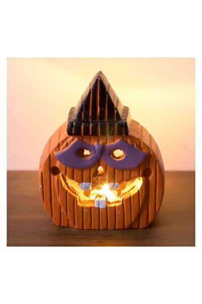 OEM Dovleac Decorativ de Halloween Ceramic cu LED 8.5x4x10.5 cm – accesoriu d...