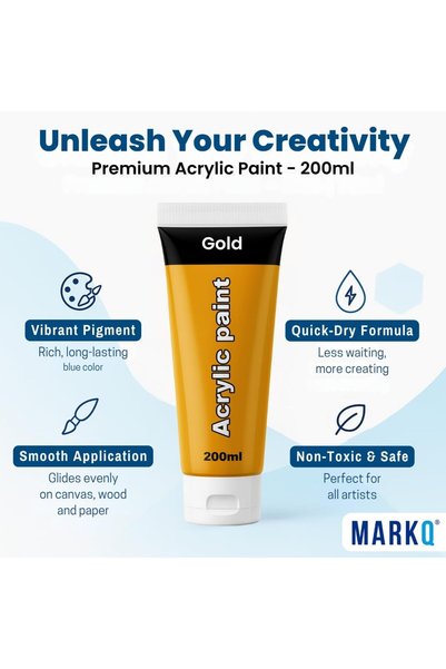 Generic Acrylic Paint 200 ml Tube – Rich, Highly Pigmented Non-Toxic Artist C...